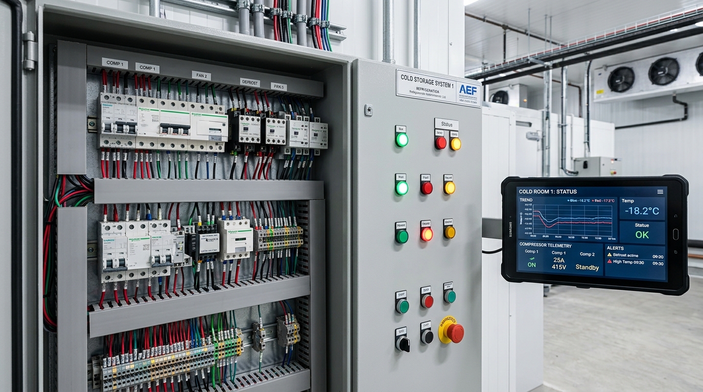 Industrial Cold Storage Control Panel Gateway Telemetry Sayuswa